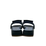 Ciabatta Lorenzo Mari In Pelle Blu Verde, Accessorio Oro Tacco 3 cm art. Samu Mag 51 - immagine 4