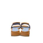 Ciabatta Lorenzo Mari In Pelle Cuoio, Accessorio Oro Tacco 3 cm art. Samu Mag 51 - immagine 4
