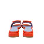 Ciabatta Lorenzo Mari In Pelle Arancio, Accessorio Oro Tacco 3 cm art. Samu Mag 51 - immagine 4