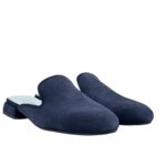 Sabot Lorenzo Mari in Camoscio Blu Tacco 3 cm art. Calla 13 - immagine 2