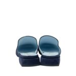 Sabot Lorenzo Mari in Camoscio Blu Tacco 3 cm art. Calla 13 - immagine 4