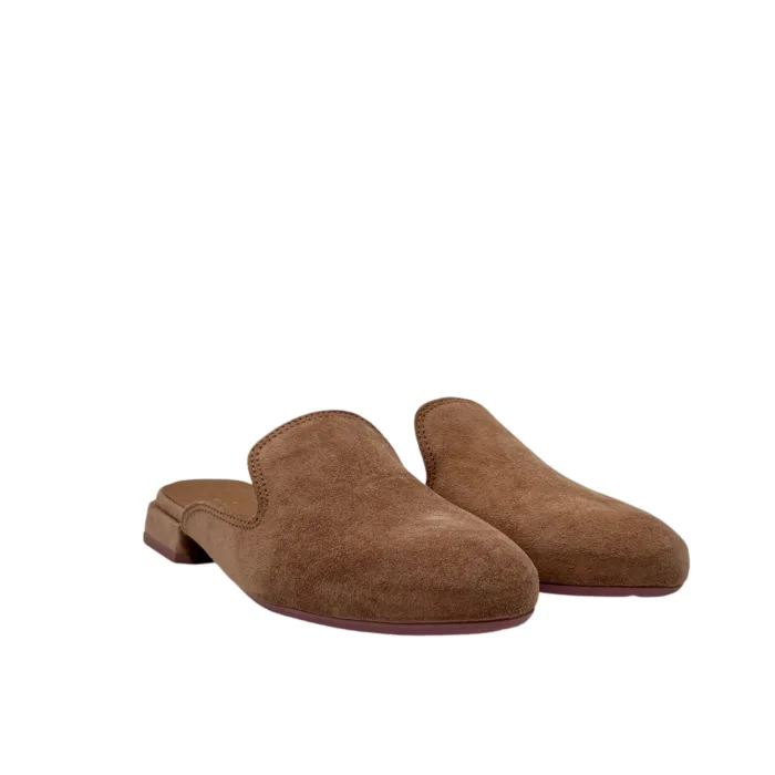 Sabot Lorenzo Mari in Camoscio Nude Tacco 3 cm art. Calla 13, foto 2 di 4