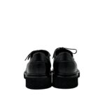 Mocassino Stringato Guglielmo Rotta in Nappa Nera  e Linguetta in Cavallino Nero Fondo Ultralight tacco 3 cm art. Kurt - immagine 5