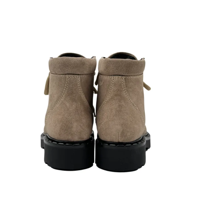 Stivaletto Stringato Guglielmo Rotta in Camoscio Beige Fondo Commander art. Welcom, foto 4 di 4