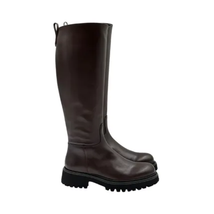 Stivali Guglielmo Rotta in Pelle Testa di Moro Fondo Commander Tacco 4 cm art. Warth