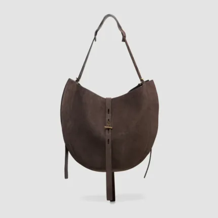 Borsa Hobo Grande a Spalla Minobossi in Camoscio Testa di Moro art. PRLIZSUEDE
