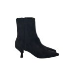 Stivaletto Pomme D'Or in Camoscio Nero Tacco 6 cm art. 6298 CAMOSCIO NERO CUOIO NERO+GOCCIA