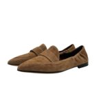 Ballerine Pomme D'Or in Camoscio Beige art. 1346 CAMOSCIO TOFFEE CUOIO NERO+GOCCIA - immagine 3