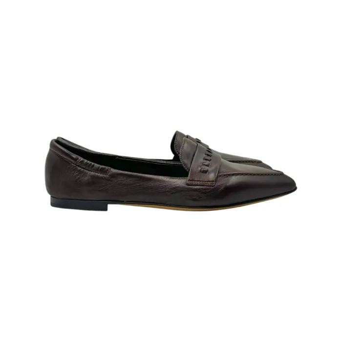 Ballerine Pomme D'Or in Pelle Testa di Moro art. 1322 GLOVE ESPRESSO CUOIO NERO+GOCCIA, foto 1 di 4