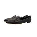 Ballerine Pomme D'Or in Pelle Testa di Moro art. 1322 GLOVE ESPRESSO CUOIO NERO+GOCCIA - immagine 4