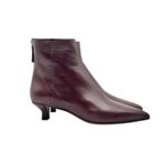Stivaletto Pomme D'Or in Pelle Bordeaux Tacco 5 cm art. 4022 GLOVE BORDEAUX CUOIO NERO+GOCCIA