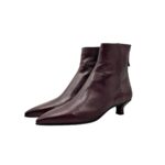 Stivaletto Pomme D'Or in Pelle Bordeaux Tacco 5 cm art. 4022 GLOVE BORDEAUX CUOIO NERO+GOCCIA - immagine 4