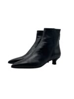 Stivaletto Pomme D'Or in Pelle Nera Tacco 5 cm art. 4022 GLOVE NERO CUOIO NERO+GOCCIA - immagine 3