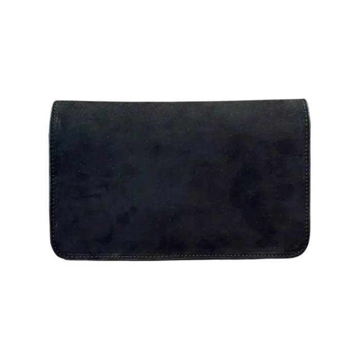 Pochette in Camoscio Nero con Tracolla Rimovibile in Pelle Nera Roberto Festa Dettaglio Gioiello art. ANZALEA, foto 3 di 3
