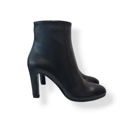 Tronchetto Alla Caviglia Del Carlo in Pelle Nera Tacco 9 cm con Cerniera art. 12027 TOUCH NERO