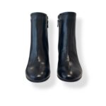Tronchetto Alla Caviglia Del Carlo in Pelle Nera Tacco 9 cm con Cerniera art. 12027 TOUCH NERO - immagine 3