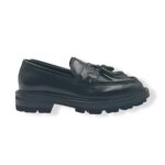 Mocassino Uomo con Nappine Barrett In Pelle Spazzolata Nera Con Fondo Commander Art. 242U071.007