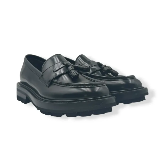 Mocassino Uomo con Nappine Barrett In Pelle Spazzolata Nera Con Fondo Commander Art. 242U071.007, foto 2 di 4
