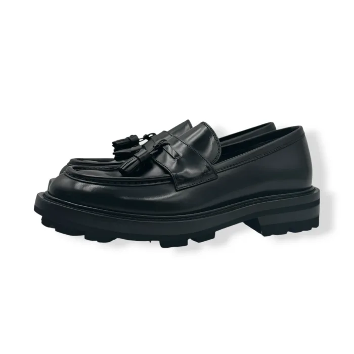 Mocassino Uomo con Nappine Barrett In Pelle Spazzolata Nera Con Fondo Commander Art. 242U071.007, foto 3 di 4