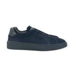Sneakers Uomo Barrett Slip On In Camoscio Blu Art. Adam 13809.010