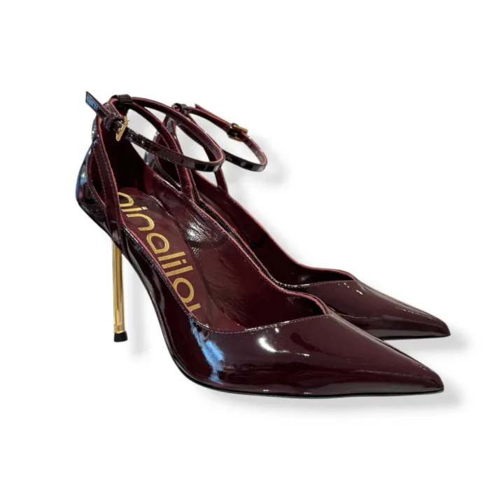 Décolleté Ninalilou in Vernice Merlot tacco 10 cm art. 362507HL VERNICE MERLOT 690, foto 2 di 5