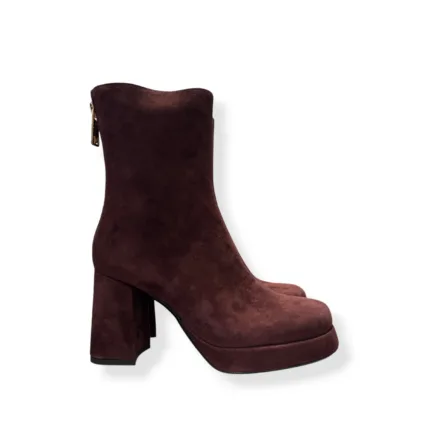 Tronchetti Lorenzo Mari in Camoscio Bordeaux H 9 cm Plateau 2 cm art. Flaminia 02