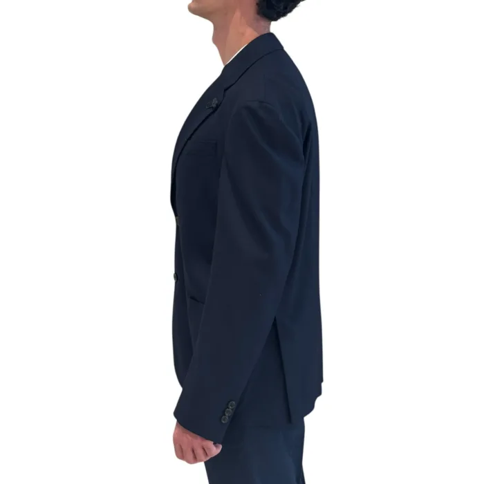 Giacca Lardini in Jersey di Lana Loro Piana Jersely Blu Art. CN6202E ACIF67536 850, foto 3 di 3