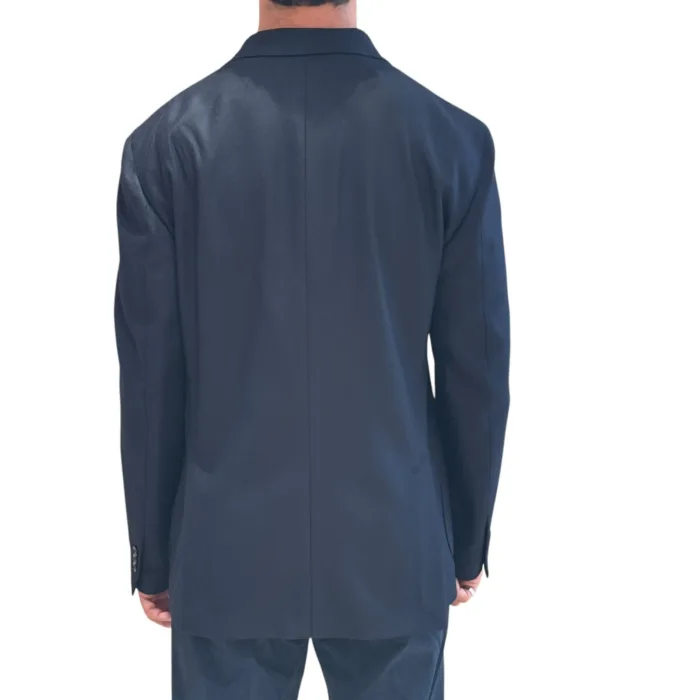 Giacca Lardini in Jersey di Lana Loro Piana Jersely Blu Art. CN6202E ACIF67536 850, foto 2 di 3