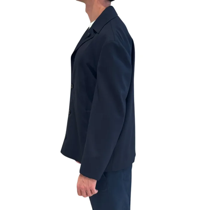 Giacca Overshirt Lardini in Lana Blu Art. ACCONY CN65402 850, foto 2 di 4