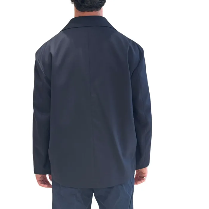 Giacca Overshirt Lardini in Lana Blu Art. ACCONY CN65402 850, foto 3 di 4