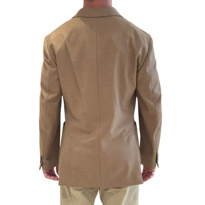 Giacca Lardini in Jersey di Lana Loro Piana Jersely Cammello Art. CN6202E ACIF67536 300, foto 3 di 3