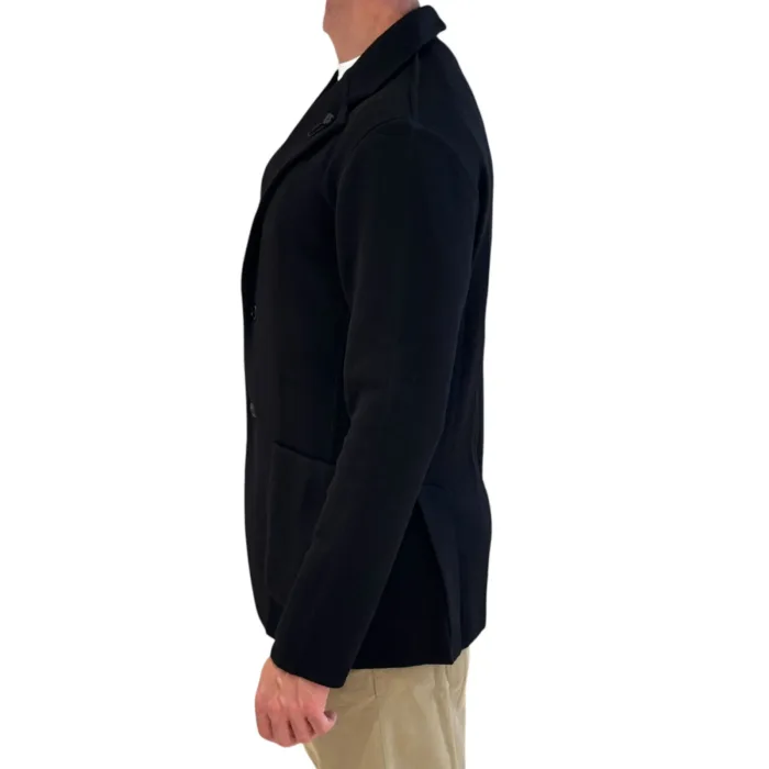 Giacca Lardini In Maglia di Lana Nera Art. CNCLJM56 CN65000 999, foto 2 di 3