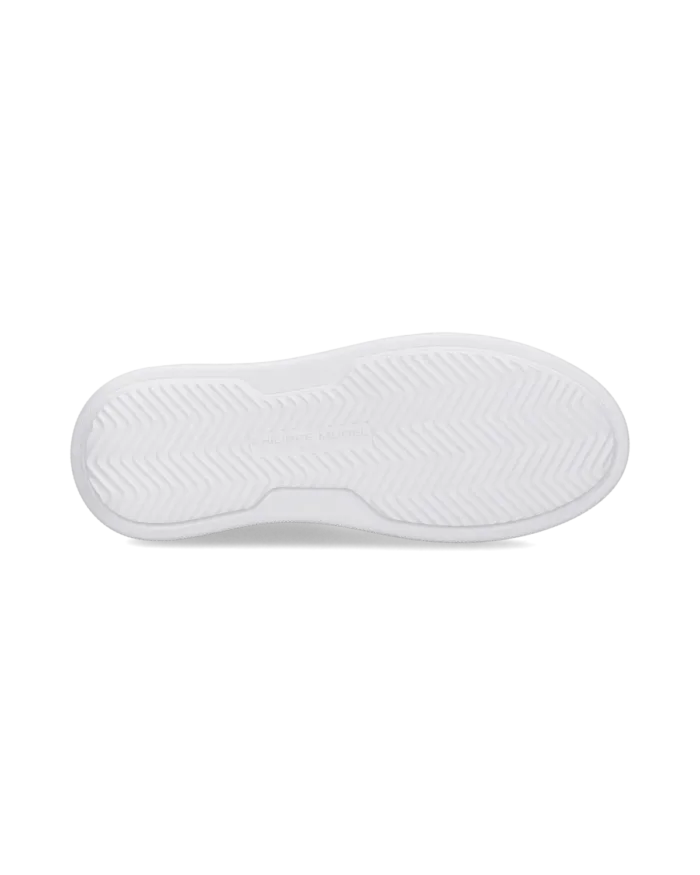 Sneakers Uomo Philippe Model Temple in Pelle Martellata Nera Spoiler Bianco art. BTLU ZZ01, foto 5 di 5