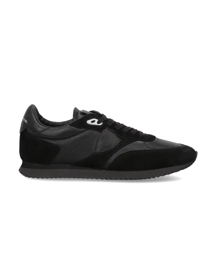 Sneakers Uomo Philippe Model Paris Blville in Camoscio e Pelle Nera art. BVLU VD09, foto 1 di 5