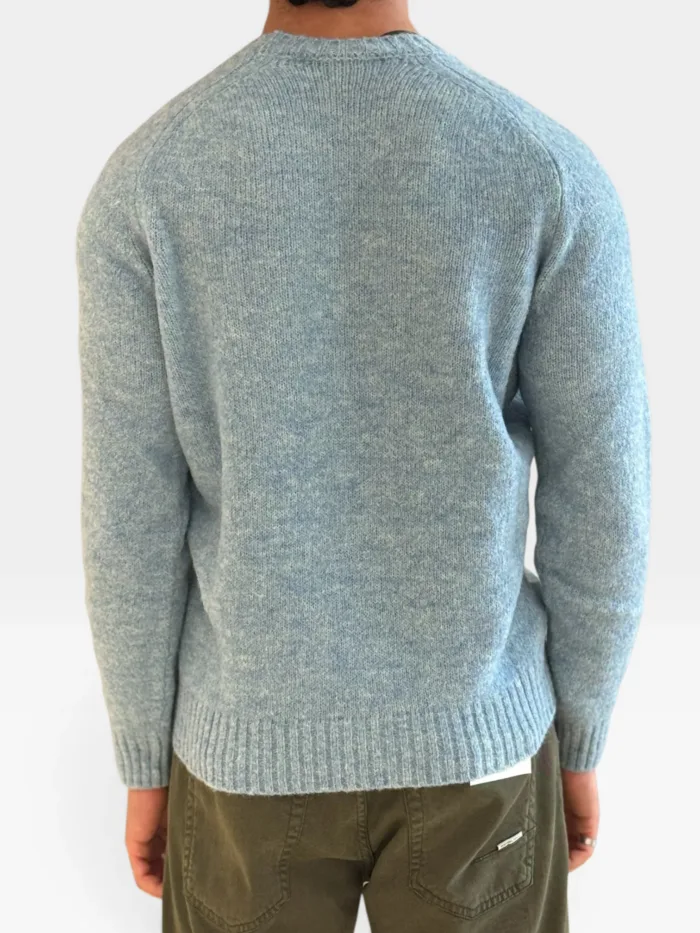 Maglione Girocollo Filippo De Laurentiis in Baby Alpaca Azzurro Polvere Art. GC3MLM WA5R 800, foto 2 di 2