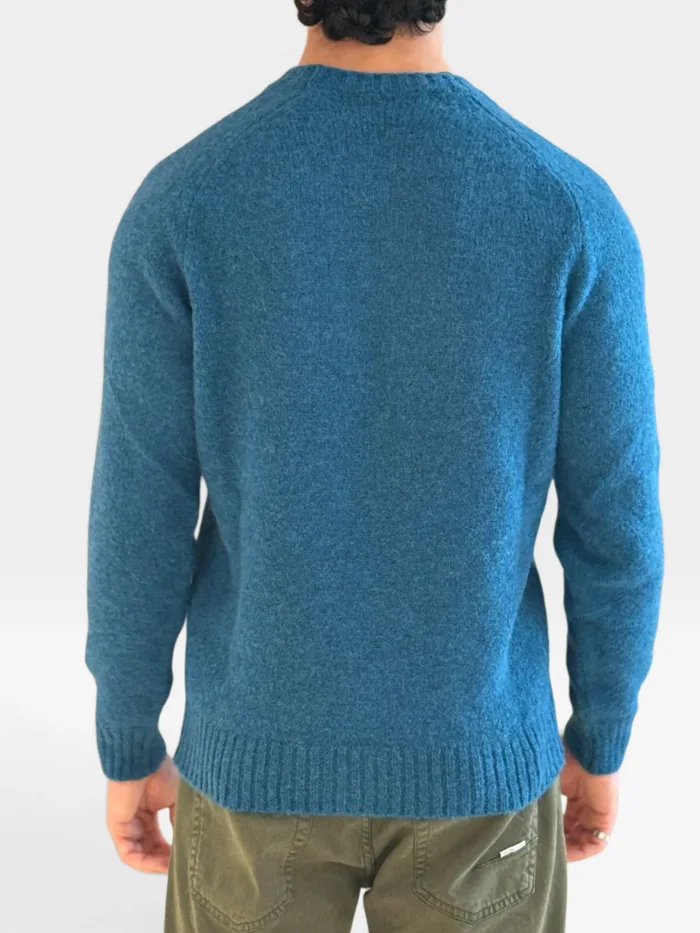 Maglione Girocollo Filippo De Laurentiis in Baby Alpaca Blu Ottanio Art. GC3MLM WA5R 691, foto 2 di 2