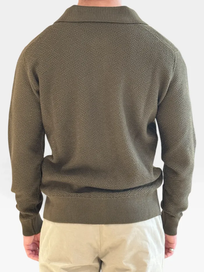 Camicia Overshirt Filippo De Laurentiis in Pura Lana Merino Tramata Art. CA3ML WM7E 540, foto 2 di 2