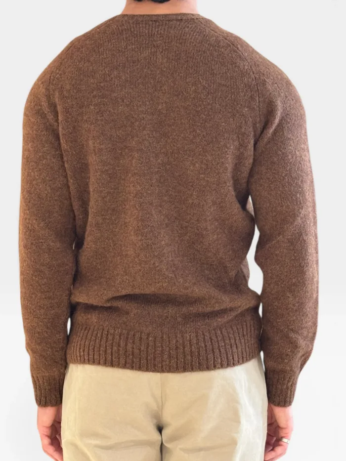 Maglione Girocollo Filippo De Laurentiis in Baby Alpaca Marrone Cognac Art. GC3MLM WA5R 180, foto 2 di 2