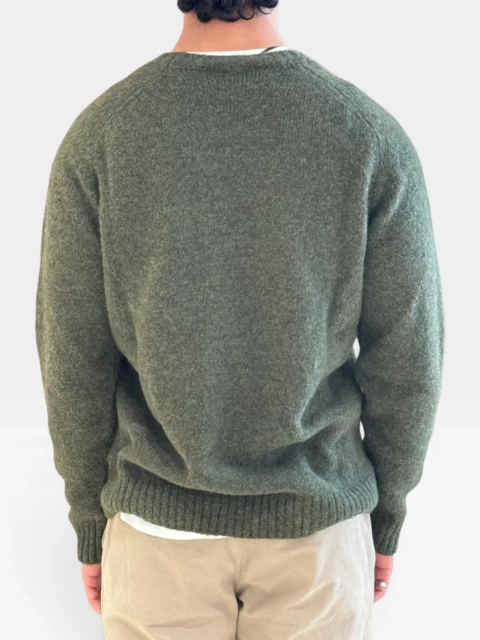 Maglione Girocollo Filippo De Laurentiis in Baby Alpaca Verde Militare Art. GC3MLM WA5R 570, foto 3 di 3