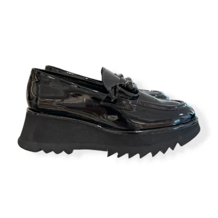 Mocassino Luca Grossi in Vernice Nera e Fondo in Gomma alt. 5 cm Art. H838M VERNICE NERO