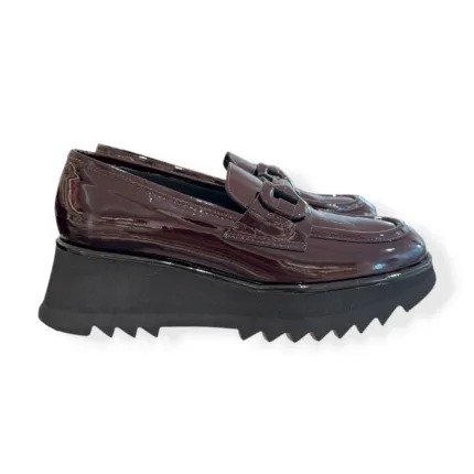 Mocassino Luca Grossi in Vernice Bordeaux e Fondo in Gomma alt. 5 cm Art. L638M VERNICE BORDEAUX