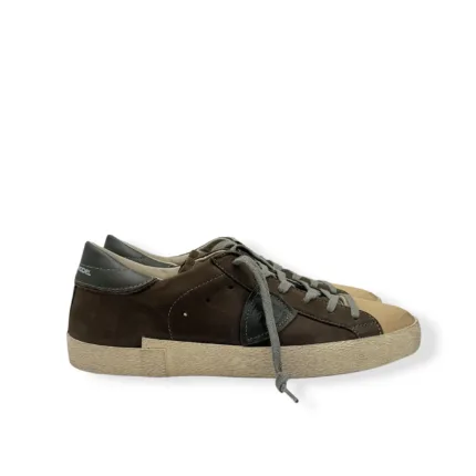 Sneakers Uomo Philippe Model Paris Prsx in Pelle Testa di Moro art. PRLU NV02