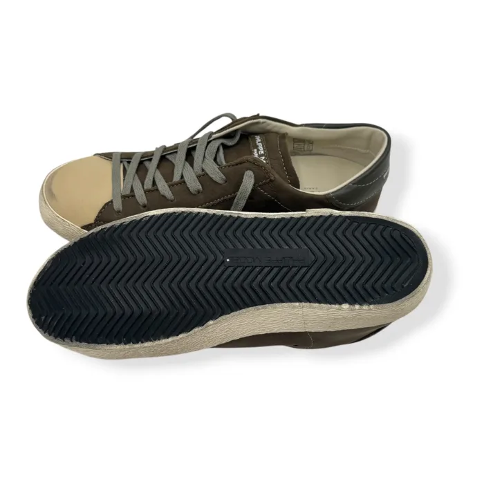Sneakers Uomo Philippe Model Paris Prsx in Pelle Testa di Moro art. PRLU NV02, foto 5 di 5