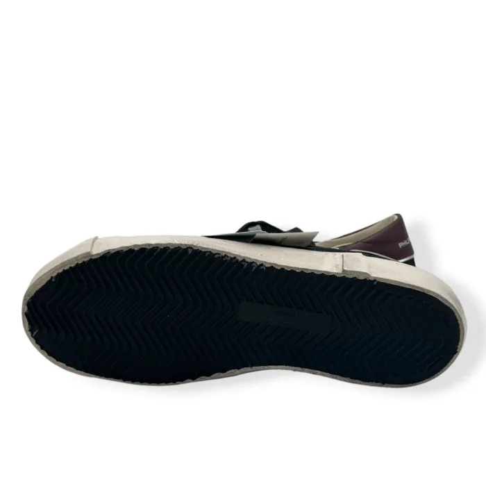 Sneakers Uomo Philippe Model Paris Prsx in Camoscio Nero Spoiler Bordeaux art. PRLU XS26, foto 5 di 5