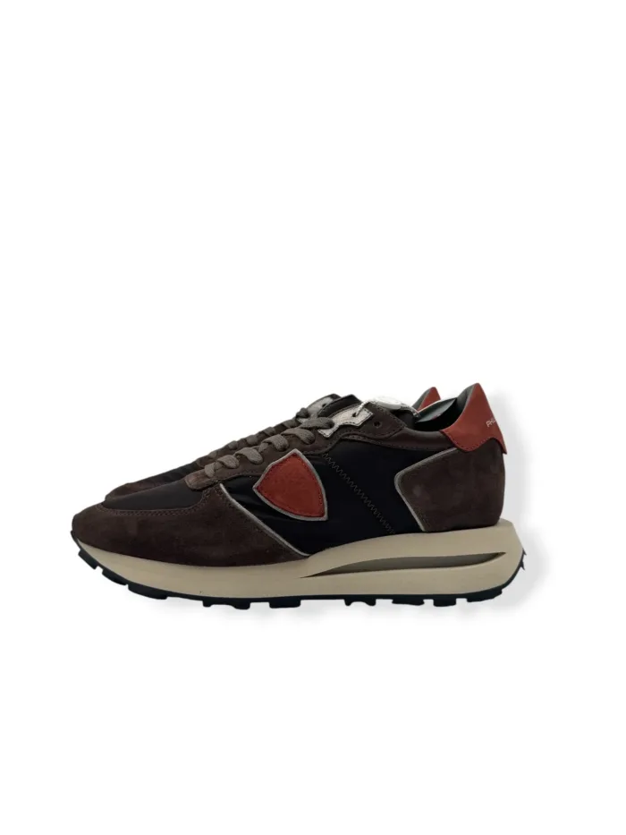 Sneakers Uomo Philippe Model Tropez Haute In Camoscio e Nylon Marrone art. TKLU N002, foto 3 di 5