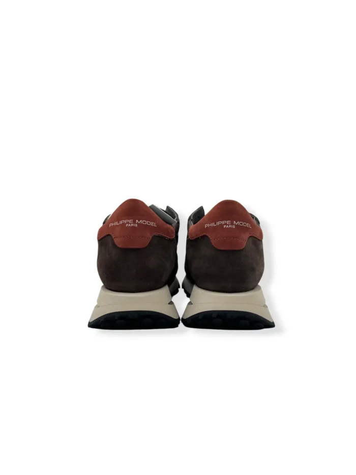 Sneakers Uomo Philippe Model Tropez Haute In Camoscio e Nylon Marrone art. TKLU N002, foto 4 di 5
