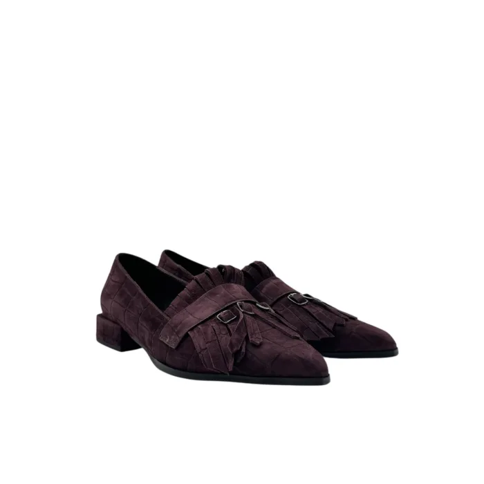 Mocassino Bruno Premi in Camoscio Bordeaux H 3 cm Art. BO0105X, foto 2 di 5