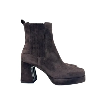 Tronchetti Bruno Premi in Camoscio Testa di Moro H 8 cm Plateau 3 cm Art. BO2202X Moro