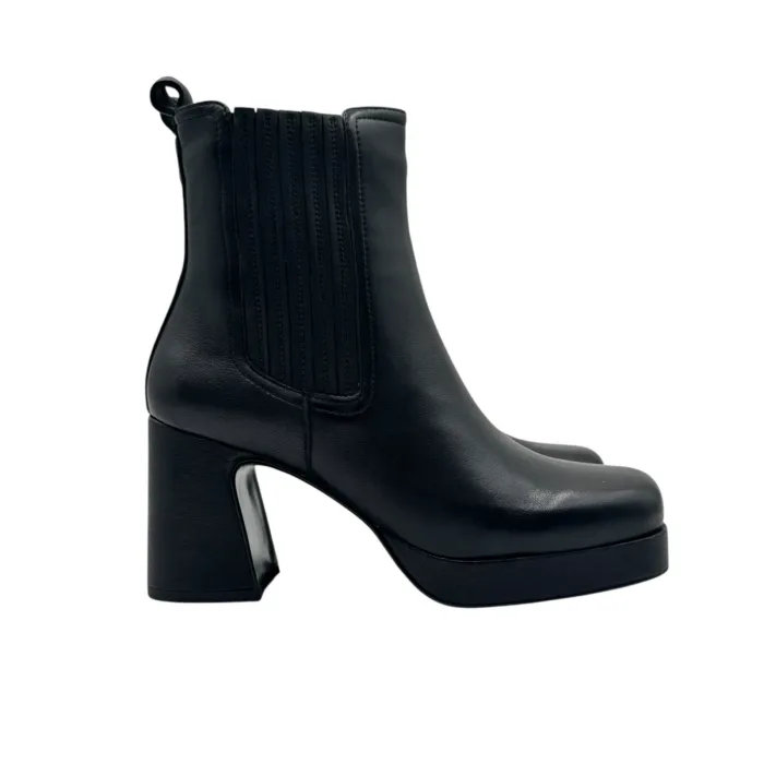 Tronchetti Bruno Premi in Pelle Nera H 8 cm Plateau 3 cm Art. BO2202X, foto 1 di 4