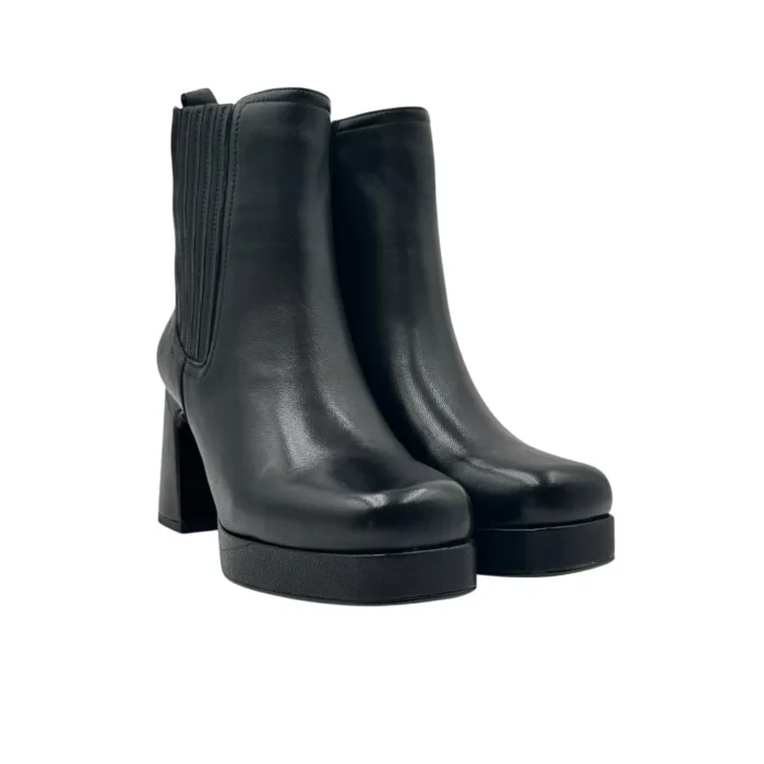 Tronchetti Bruno Premi in Pelle Nera H 8 cm Plateau 3 cm Art. BO2202X, foto 4 di 4
